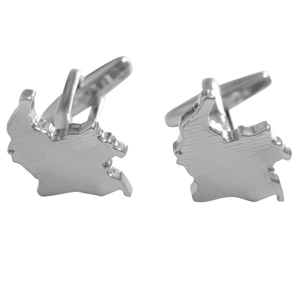 Colombia Map Shape and Flag Design Cufflinks - Picture 1 of 2